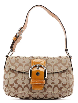 Coach F13113 Beige Signature C Soho Shoulder Bag