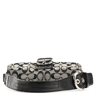 Coach F13113 Grey Black Signature Soho Shoulder Bag