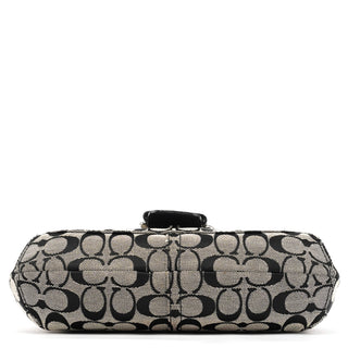 Coach F13113 Grey Black Signature Soho Shoulder Bag