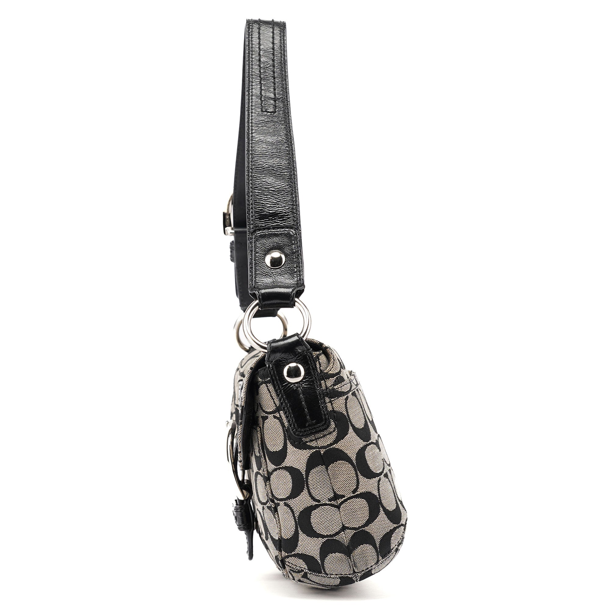 Coach F13113 Grey Black Soho Shoulder Bag