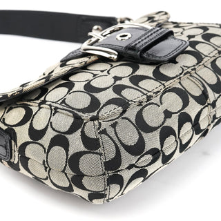 Coach F13113 Grey Black Soho Shoulder Bag