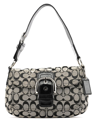 Coach F13113 Grey Black Soho Shoulder Bag