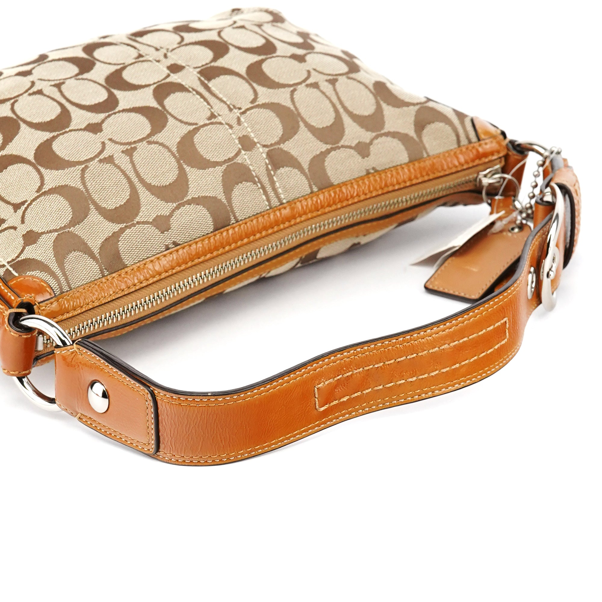 Coach F13114 Soho schoudertas van beige Signature canvas