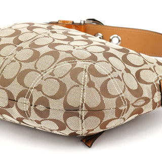Coach F13114 Beige Signature Soho Shoulder Bag