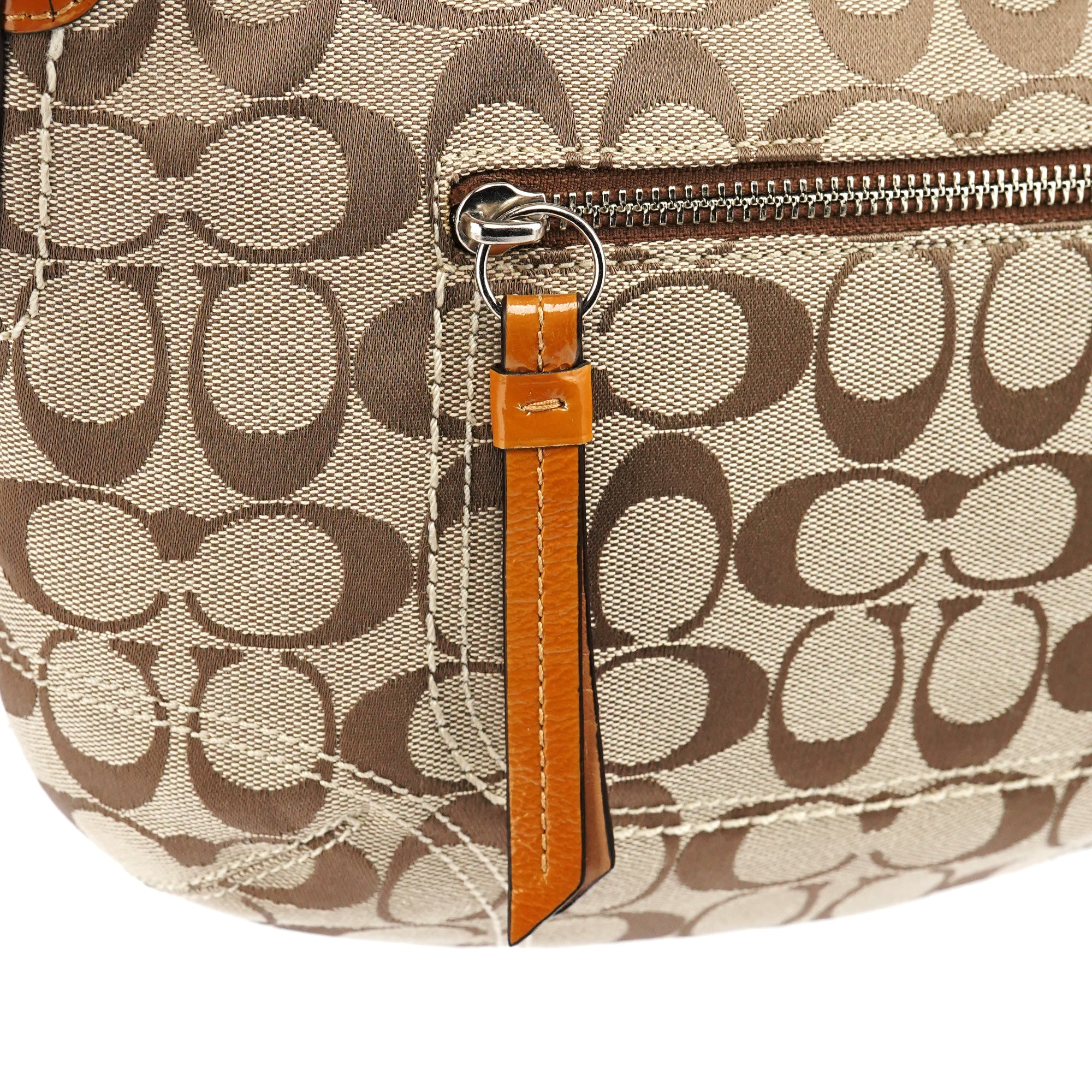 Coach F13114 Soho schoudertas van beige Signature canvas
