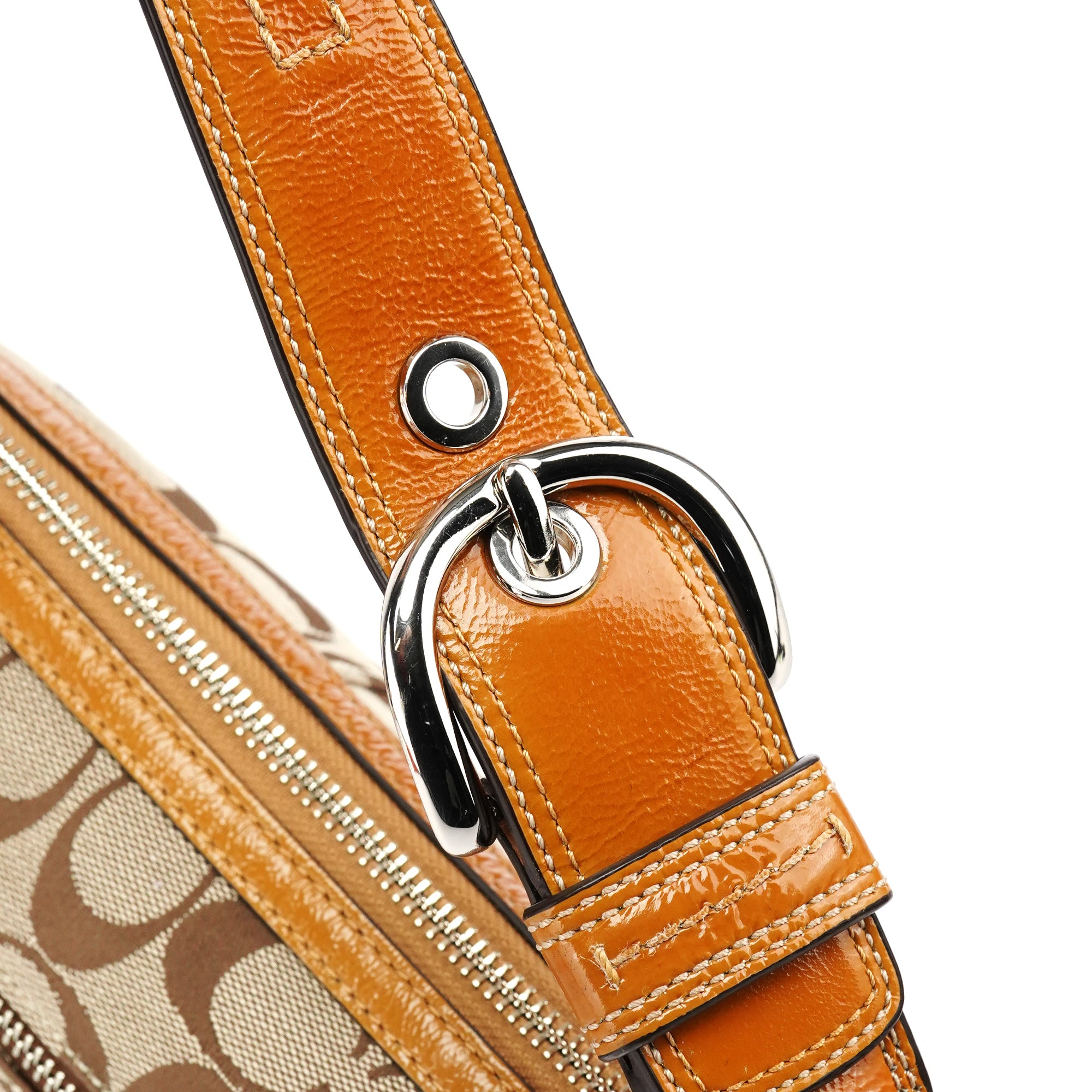 Coach F13114 Soho schoudertas van beige Signature canvas