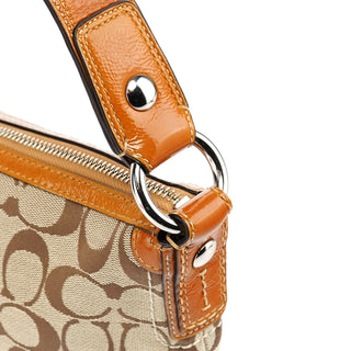 Coach F13114 Beige Signature Soho Shoulder Bag