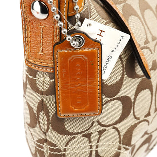Coach F13114 Beige Signature Soho Shoulder Bag