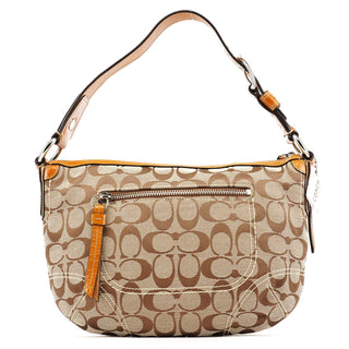 Coach F13114 Beige Signature Soho Shoulder Bag
