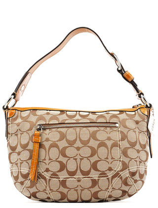 Coach F13114 Beige Signature Soho Shoulder Bag