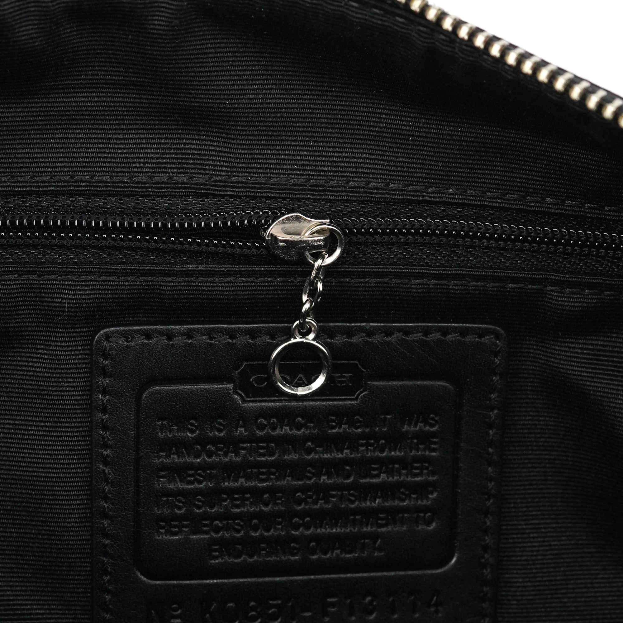 Coach F13114 Grey Black Signature Soho Shoulder Bag