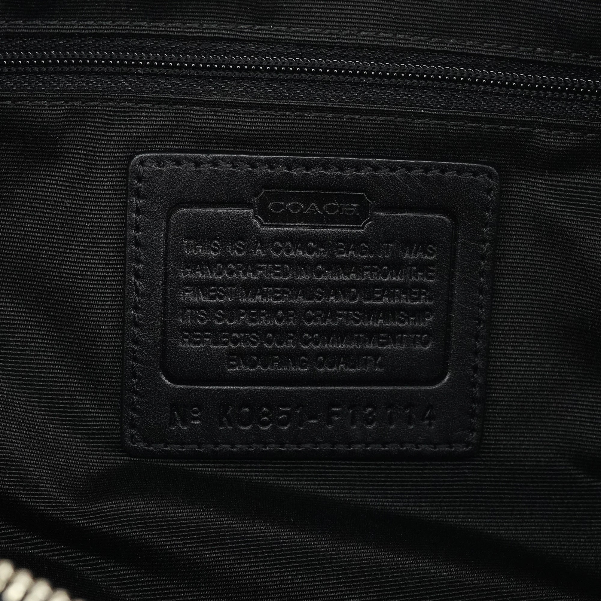 Coach F13114 Grey Black Signature Soho Shoulder Bag