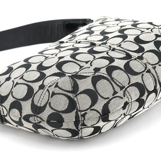 Coach F13114 Grey Black Signature Soho Shoulder Bag