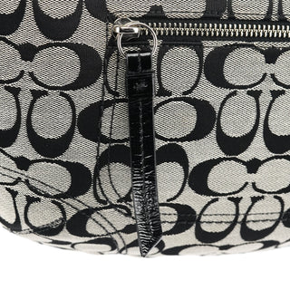 Coach F13114 Grey Black Signature Soho Shoulder Bag