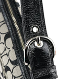 Coach F13114 Grey Black Signature Soho Shoulder Bag
