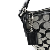 Coach F13114 Grey Black Signature Soho Shoulder Bag