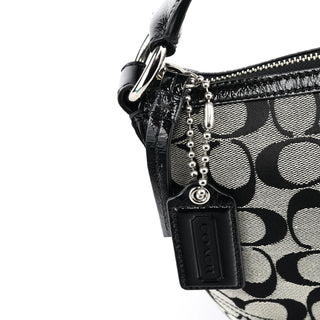 Coach F13114 Grey Black Signature Soho Shoulder Bag