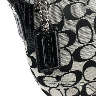 Coach F13114 Grey Black Signature Soho Shoulder Bag