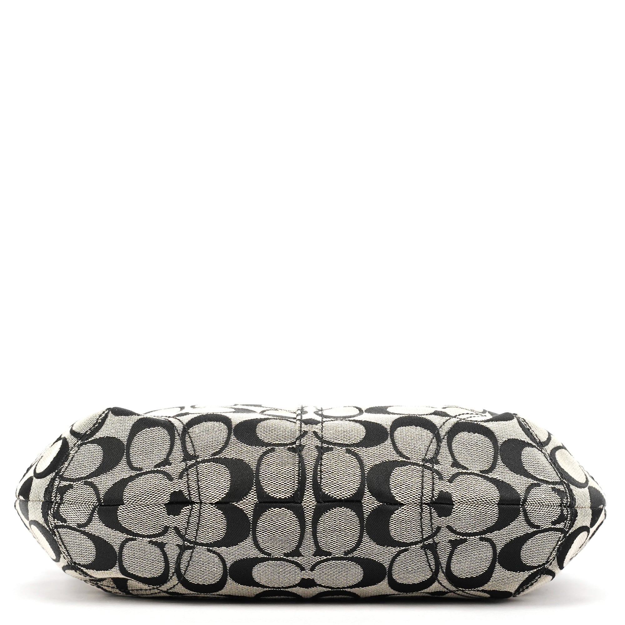 Coach F13114 Grey Black Signature Soho Shoulder Bag
