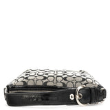 Coach F13114 Grey Black Signature Soho Shoulder Bag