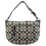Coach F13114 Grey Black Signature Soho Shoulder Bag