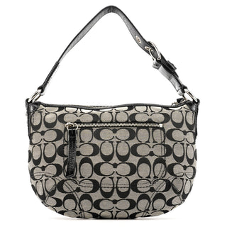 Coach F13114 Grey Black Signature Soho Shoulder Bag