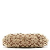 Coach F13115 Beige Signature Hobo Shoulder Bag