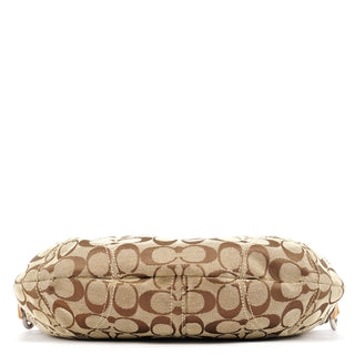 Coach F13115 Beige Signature Hobo Shoulder Bag