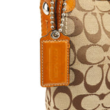 Coach F13115 Beige Signature Hobo Shoulder Bag