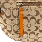Coach F13115 Beige Signature Hobo Shoulder Bag
