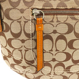 Coach F13115 Beige Signature Hobo Shoulder Bag