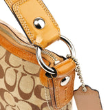 Coach F13115 Beige Signature Hobo Shoulder Bag
