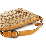 Coach F13115 Beige Signature Hobo Shoulder Bag