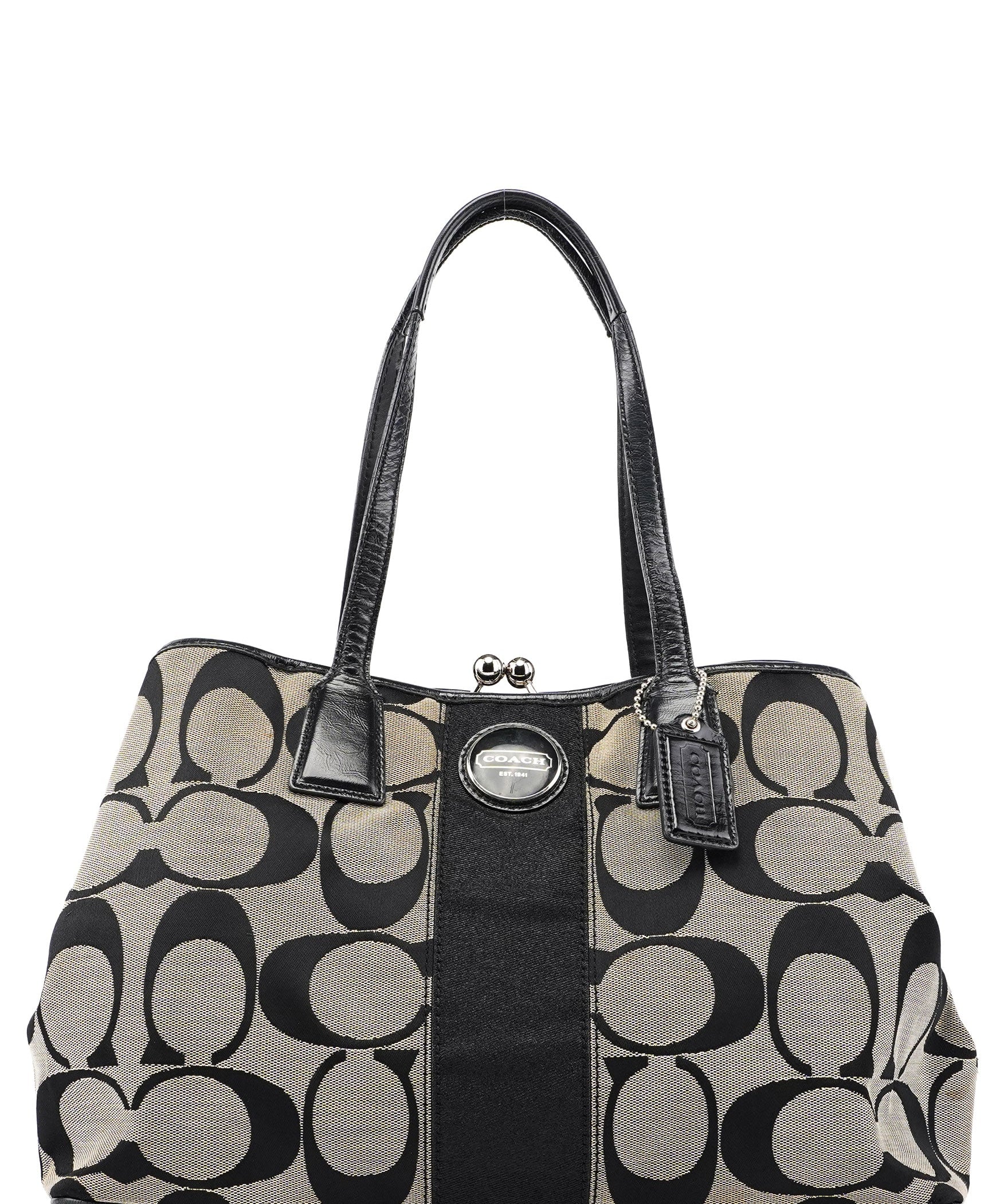 Coach F13533 Grey Signature C Tote Bag