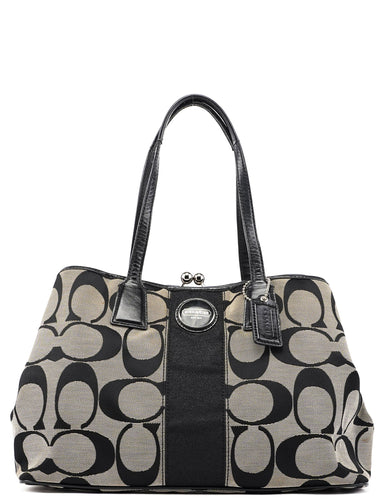 Coach F13533 Grey Signature C Tote Bag