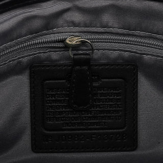 Coach F13728 Black Leather Shoulder Bag