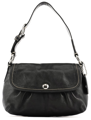 Coach F13728 Black Leather Shoulder Bag