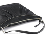 Coach F13764 Black Leather Hobo Shoulder Bag
