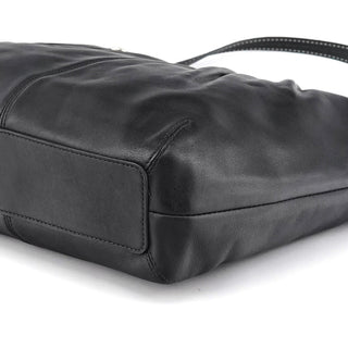 Coach F13764 Black Leather Hobo Shoulder Bag