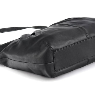Coach F13764 Black Leather Hobo Shoulder Bag