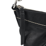 Coach F13764 Black Leather Hobo Shoulder Bag