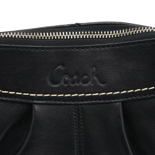 Coach F13764 Black Leather Hobo Shoulder Bag