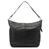 Coach F13764 Black Leather Hobo Shoulder Bag