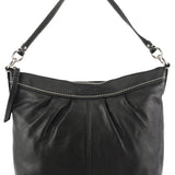 Coach F13764 Black Leather Hobo Shoulder Bag