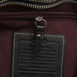 Coach F13960 Black Pebbled Leather Turnlock Tote Bag