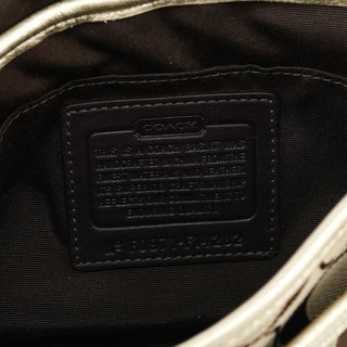 Coach F14282 Beige Gold Signature Turnlock Bag