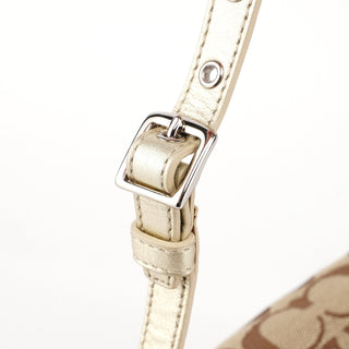 Coach F14282 Beige Signature C Turnlock Shoulder Bag