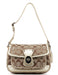 Coach F14282 Beige Signature C Turnlock Shoulder Bag