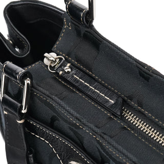 Coach F14415 Black Signature Turnlock Tote Bag