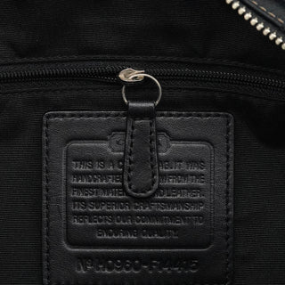Coach F14415 Black Signature Turnlock Tote Bag